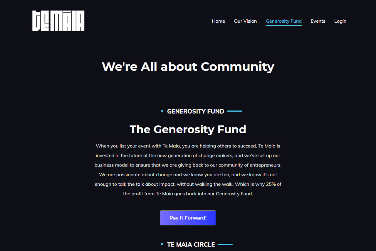 Te Maia - Generosity Fund